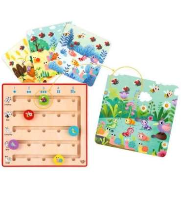 TOOKY TOY Drewniana Gra Nauka Liczenia Zwierzątka