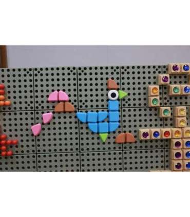 MASTERKIDZ Zestaw Kołeczki w kształcie figur geometrycznych 64szt do tablic STEM