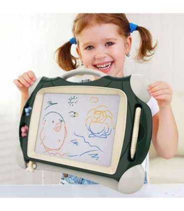 WOOPIE Znikopis Tablica Magnetyczna Kolorowa + 2 Stempelki Zielony