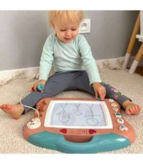 WOOPIE Znikopis Interaktywna Tablica Magnetyczna Tablet Graficzny Muzyka Swiatło Pomarańczowy