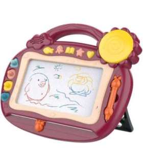 WOOPIE Znikopis Tablica Magnetyczna Kolorowa Stempelki Bordowy