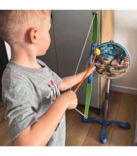 WOOPIE Zestaw Małego Łucznika Dinozaury Łuk Strzały Tarcza 32 el.