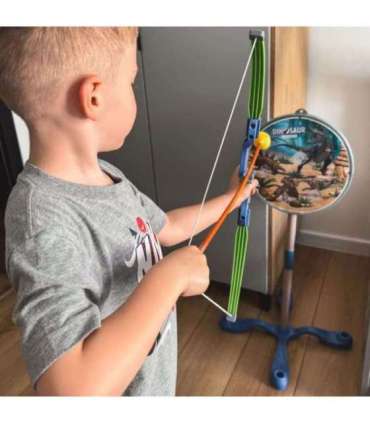 WOOPIE Zestaw Małego Łucznika Dinozaury Łuk Strzały Tarcza 32 el.