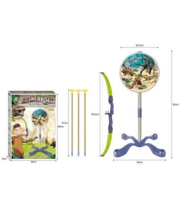 WOOPIE Zestaw Małego Łucznika Dinozaury Łuk Strzały Tarcza 32 el.