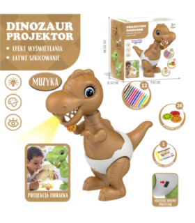 WOOPIE Dinozaur Projektor do Rysowania + Flamastry