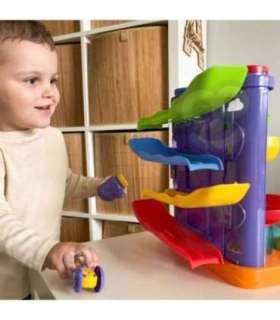 WOOPIE BABY Tor Kulkowy Kulodrom 3w1 Wbijak z Młoteczkiem Zjeżdżalnia dla Samochodzików