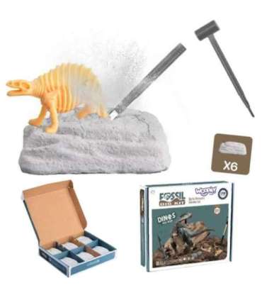 WOOPIE Wykopaliska Dinozaurów 6 Losowych Figurek Szkieletów Dinozaurów