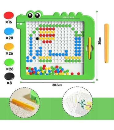 WOOPIE Tablica Magnetyczna dla Dzieci Montessori MagPad Dinozaur