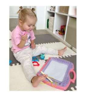 WOOPIE Znikopis Tablica Magnetyczna Kolorowa + Stempelki + Wzory