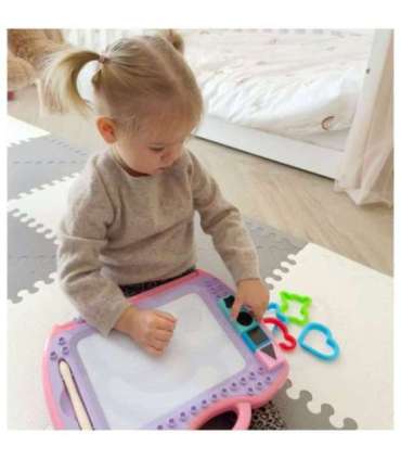 WOOPIE Znikopis Tablica Magnetyczna Kolorowa + Stempelki + Wzory