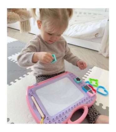 WOOPIE Znikopis Tablica Magnetyczna Kolorowa + Stempelki + Wzory