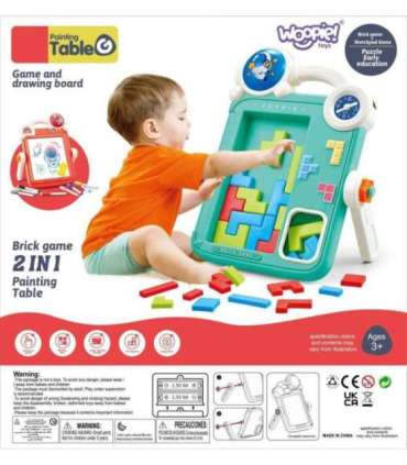 WOOPIE Dwustronna Tablica do Rysowania Gra Tetris 2w1