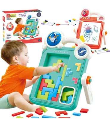 WOOPIE Dwustronna Tablica do Rysowania Gra Tetris 2w1