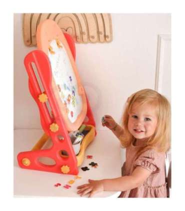 WOOPIE Dwustronna Tablica Magnetyczna do Rysowania i Nauki Liczb oraz Liter 56 el.