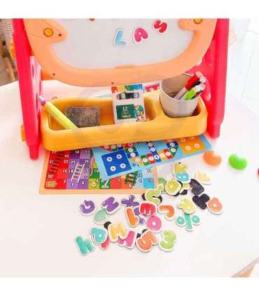 WOOPIE Dwustronna Tablica Magnetyczna do Rysowania i Nauki Liczb oraz Liter 56 el.