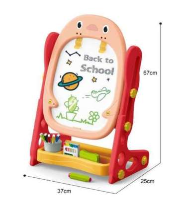 WOOPIE Dwustronna Tablica Magnetyczna do Rysowania i Nauki Liczb oraz Liter 56 el.