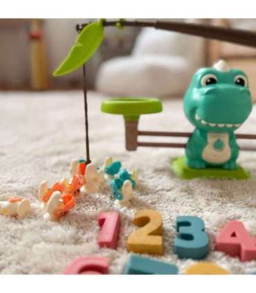 WOOPIE Waga Szalkowa Równoważnia Gra Łowienie Dinozaurów Rybek Nauka Liczydło