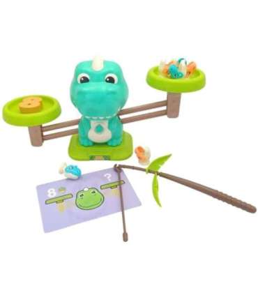 WOOPIE Waga Szalkowa Równoważnia Gra Łowienie Dinozaurów Rybek Nauka Liczydło