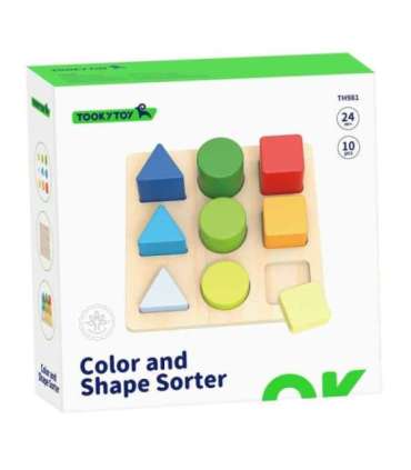 TOOKY TOY Edukacyjna Układanka Figury Geometryczne