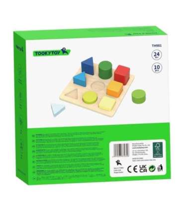 TOOKY TOY Edukacyjna Układanka Figury Geometryczne