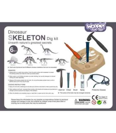 WOOPIE Wykopalisko "Mały Archeolog" 6 Szkieletów Dinozaurów