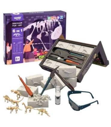 WOOPIE Wykopalisko "Mały Archeolog" 6 Szkieletów Dinozaurów