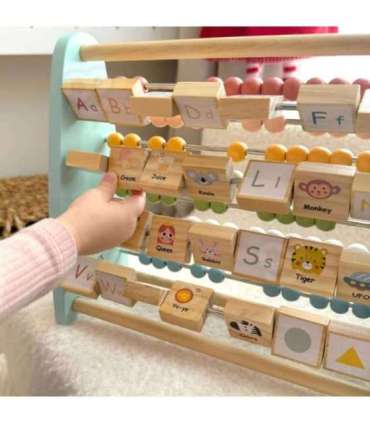 TOOKY TOY Liczydło Dwustronne Alfabet Obrazki