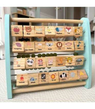 TOOKY TOY Liczydło Dwustronne Alfabet Obrazki