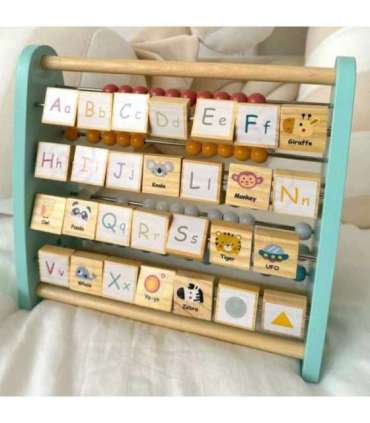 TOOKY TOY Liczydło Dwustronne Alfabet Obrazki