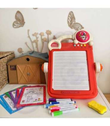 WOOPIE Dwustronna Tablica do Rysowania Gra Tetris 2w1 Pomarańczowa