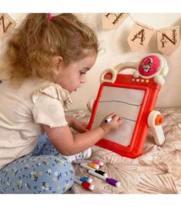 WOOPIE Dwustronna Tablica do Rysowania Gra Tetris 2w1 Pomarańczowa