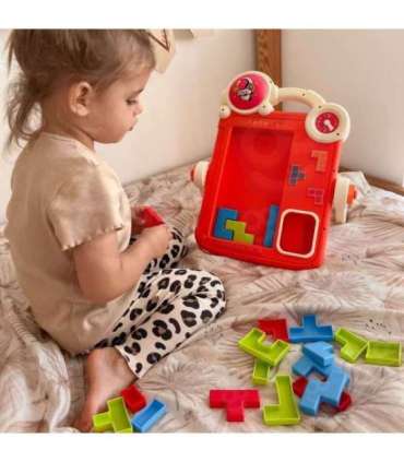 WOOPIE Dwustronna Tablica do Rysowania Gra Tetris 2w1 Pomarańczowa