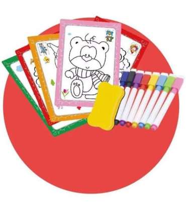 WOOPIE Dwustronna Tablica do Rysowania Gra Tetris 2w1 Pomarańczowa