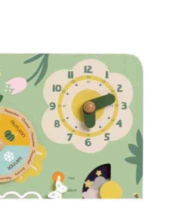 CLASSIC WORLD Drewniana Tablica Manipulacyjna "Mój pierwszy kalendarz" Zegar dla Dzieci