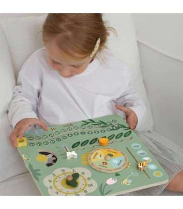 CLASSIC WORLD Drewniana Tablica Manipulacyjna "Mój pierwszy kalendarz" Zegar dla Dzieci