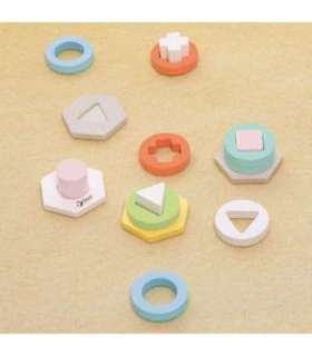 CLASSIC WORLD Sorter Montessori Kształtów i Kolorów Układanka Wieża