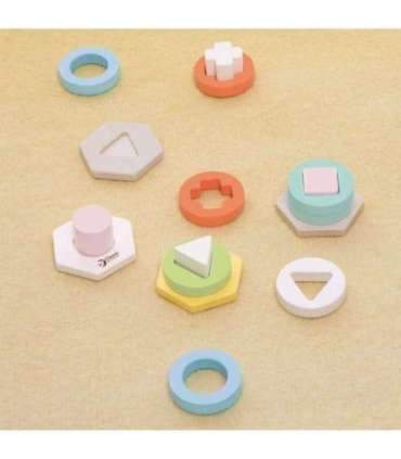 CLASSIC WORLD Sorter Montessori Kształtów i Kolorów Układanka Wieża