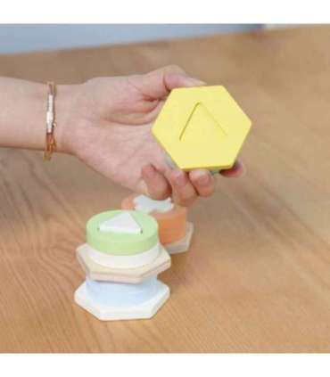 CLASSIC WORLD Sorter Montessori Kształtów i Kolorów Układanka Wieża