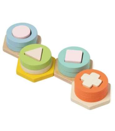 CLASSIC WORLD Sorter Montessori Kształtów i Kolorów Układanka Wieża