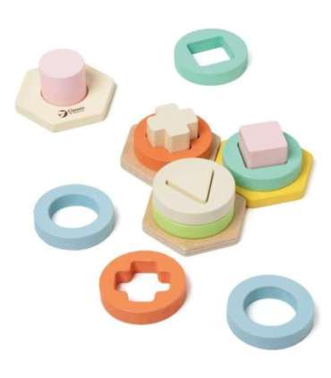 CLASSIC WORLD Sorter Montessori Kształtów i Kolorów Układanka Wieża