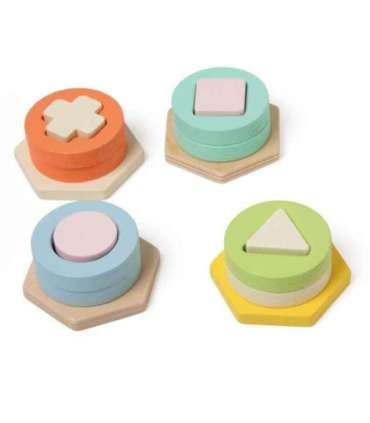 CLASSIC WORLD Sorter Montessori Kształtów i Kolorów Układanka Wieża