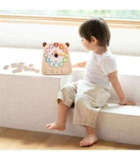 CLASSIC WORLD Zegar Miś Montessori Edukacyjny 3w1 Nauka Czasu Liczenia i Daty