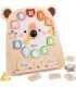 CLASSIC WORLD Zegar Miś Montessori Edukacyjny 3w1 Nauka Czasu Liczenia i Daty