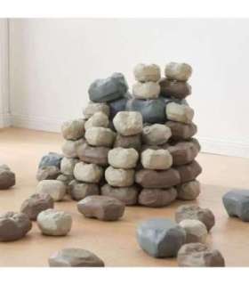 MASTERKIDZ Elastyczny Tor Kulkowy + Gumowe Kamienie Konstrukcyjne 98 el.