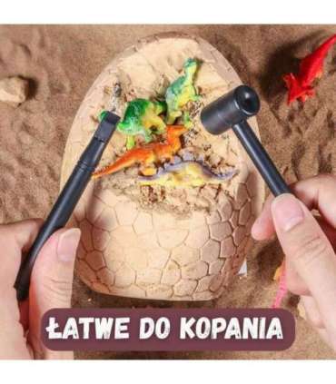 WOOPIE Wykopalisko Jajko Dinozaura Zestaw Archeologa do Rozkopania 12 Dinozaurów