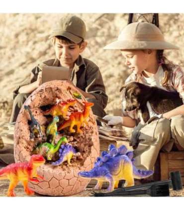 WOOPIE Wykopalisko Jajko Dinozaura Zestaw Archeologa do Rozkopania 12 Dinozaurów