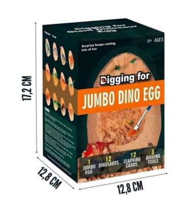 WOOPIE Wykopalisko Jajko Dinozaura Zestaw Archeologa do Rozkopania 12 Dinozaurów