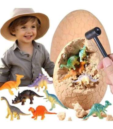 WOOPIE Wykopalisko Jajko Dinozaura Zestaw Archeologa do Rozkopania 12 Dinozaurów