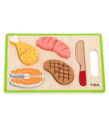 VIGA Zestaw do Krojenia Mięsa – Realistyczna Zabawa w Kuchnię
