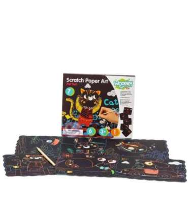 WOOPIE ART&FUN Zestaw Kreatywny Wydrapywanki dla Dzieci 7 el.